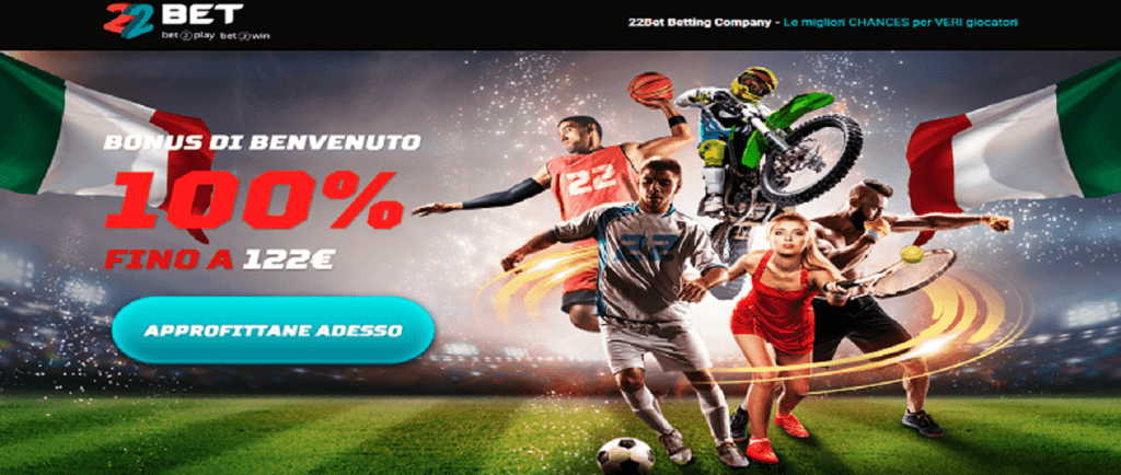 22bet bonus benvenuto