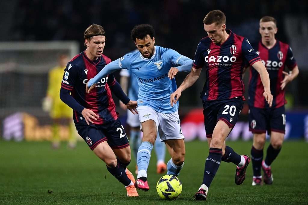 Felipe Anderson-Abischer durante Bologna-Lazio