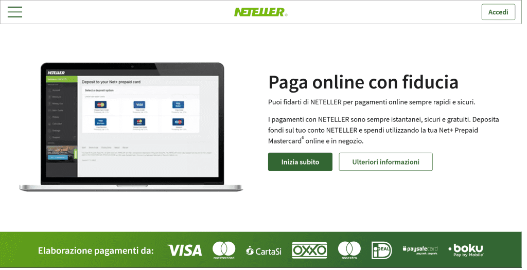 Pagamenti sicuri Neteller