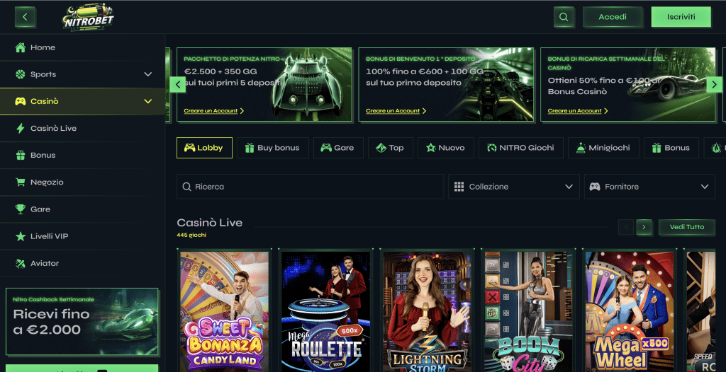 betrebels casino non aams Nitrobet Casinò non AAMS