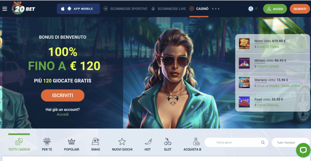 20Bet Casinò non AAMS