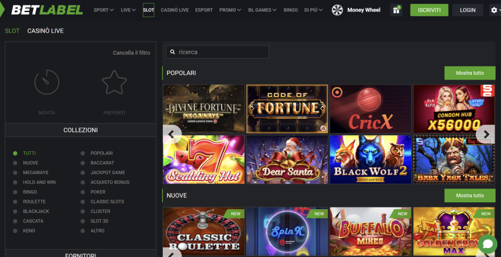 Betlabel Casino - Slot machine