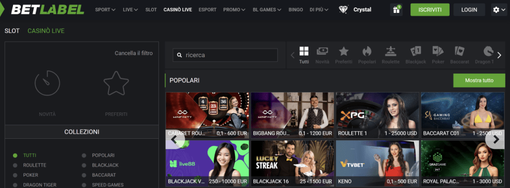 Betlabel Casino online