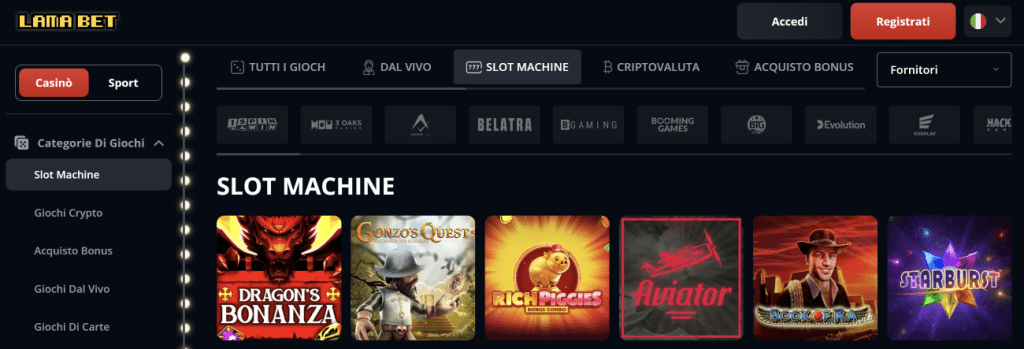 Slot machine Lamabet Casino