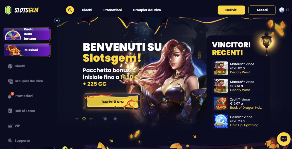 SlotsGem Casino non AAMS